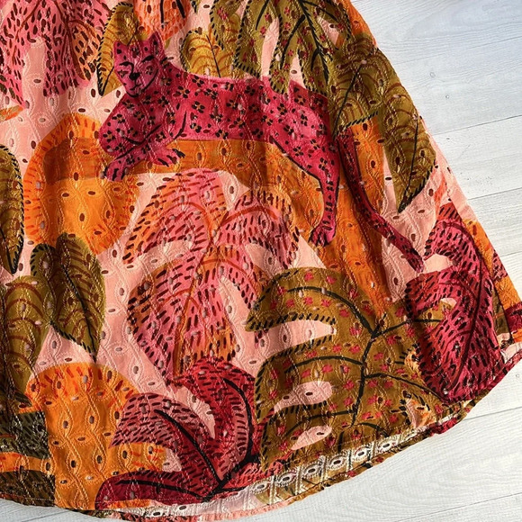 Kourt Robbie Dress Multi Palm Print L - Picture 6 of 16